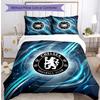 Set Lenzuola 3 Pezzi Stampato Chelsea FC Morbido Delicato sulla Pelle Lavabile Copripiumino e Federe Set Tutte le Stagioni Camera da Letto