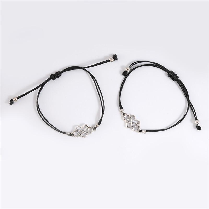 Neues Charm-Armband für Freundschaftspaare, 2 Stück/Set, Vulkanstein-Armband, Perlenarmbänder, Frauen, Mann, glücklicher Wunschschmuck
