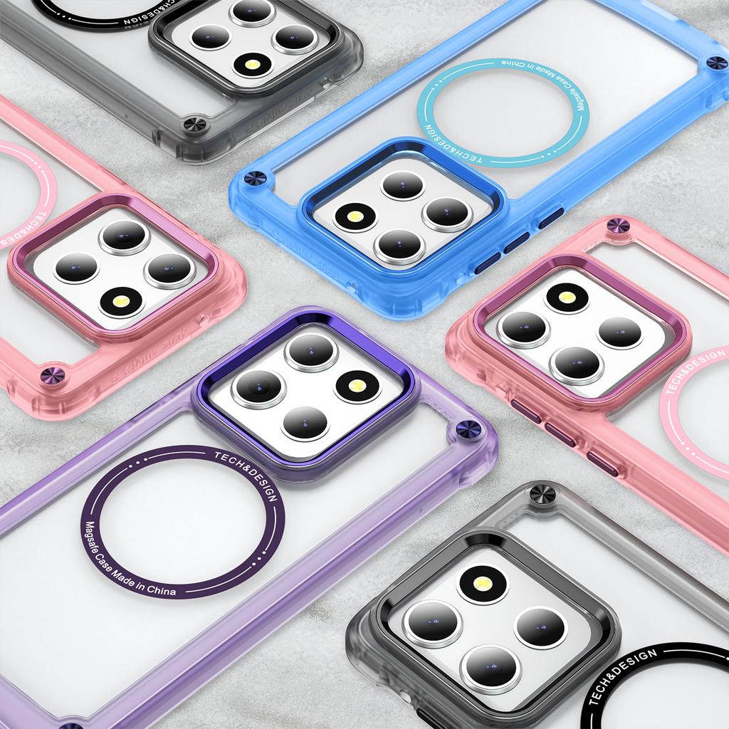 Transparent Phone Case for Moto G Play Anti-fall Case Anti-yellowing TPU Anti-scratch Magnetic Phone Case