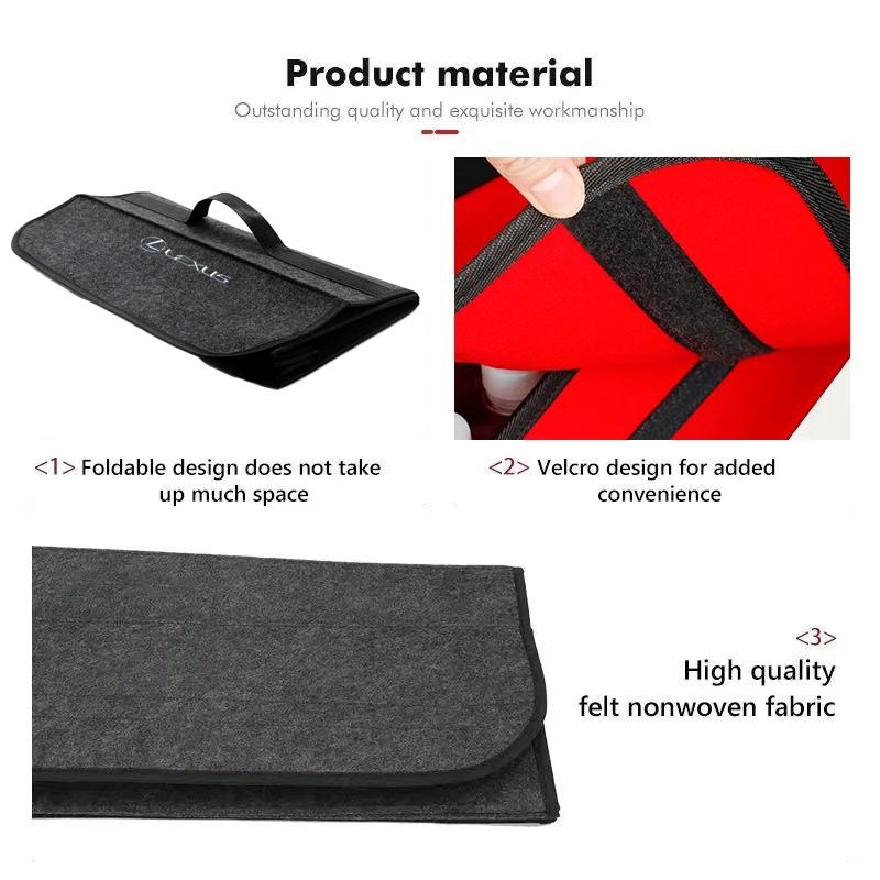 Car Trunk Organizer Storage Bag Foldable Tidying Case Tire Valve Cap For Lexus ES LM GS IS NX RX LX RZ IS250 IS430 RX300 ES300H wzdf76