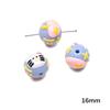 Acrylic Three-Dimensional Painted Beads Cartoon Colorful Hand-Painted Beads DIY Bracelet Mobile Phone Chain Accessories Fashion Handmade