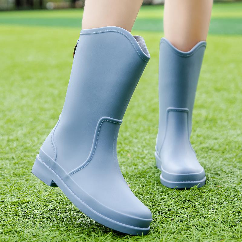 

Сапоги от дождя, высокие, карамельного цвета, женская модная одежда, водонепроницаемые и нескользящие, водонепроницаемые, новые модные нескользящие сапоги от дождя для женщин 41