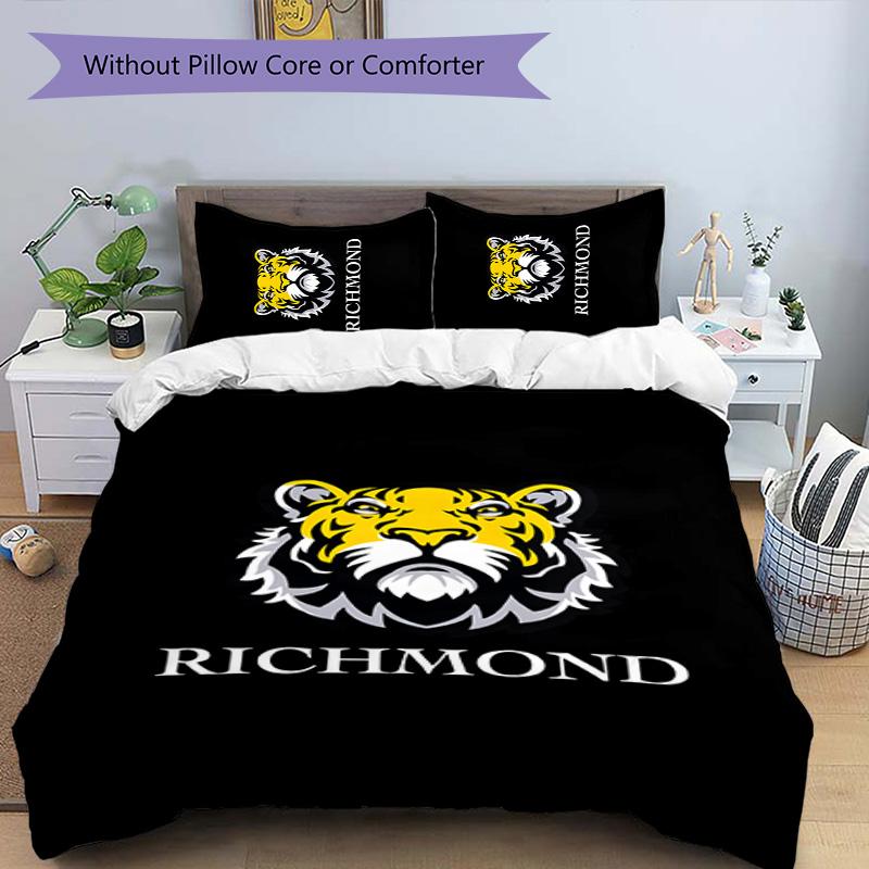Richmond Tigers 3pcs Bedding Set Duvet Cover Closure Includes 1 Duvet Cover & 2 Pillowcases for All Seasons Bedroom Home Dorm Decor