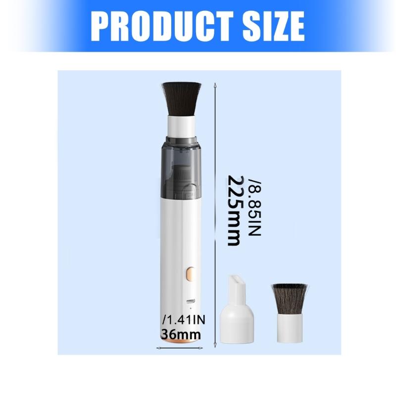 Coffee Grounds Dust Cleaner with Brush Head, Clear Dust Cup and Narrow Nozzle for Coffee Bar Counter Use