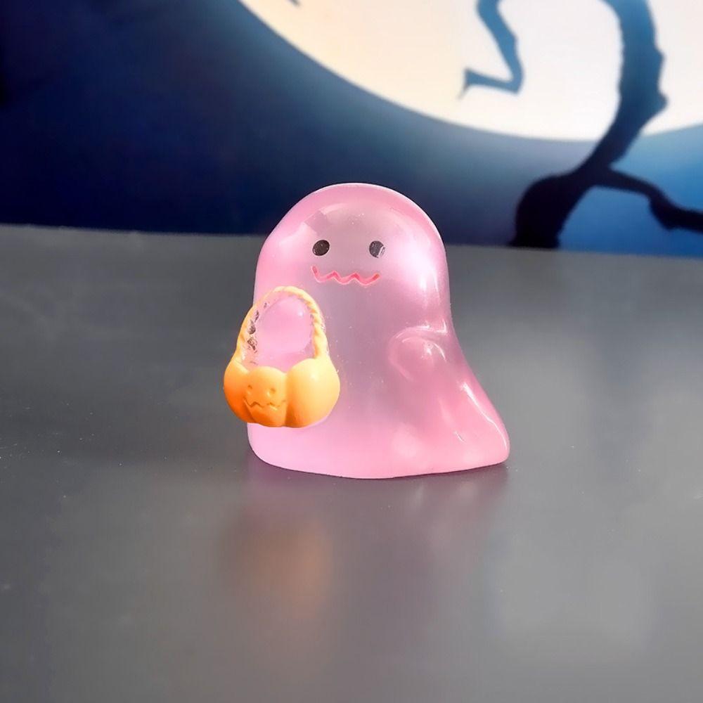 10Pcs Light in The Dark Ghost Figurines Miniatures Resin Crafts Ghost Statue Aquarium