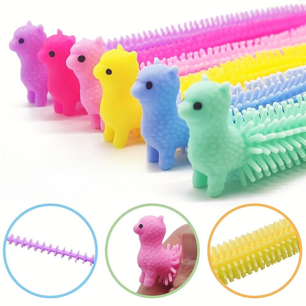 10Pcs Alpaca Stretching Bracelet Stretchy String Noodles Soft Stress Relieving Birthday Party Favors Random Color