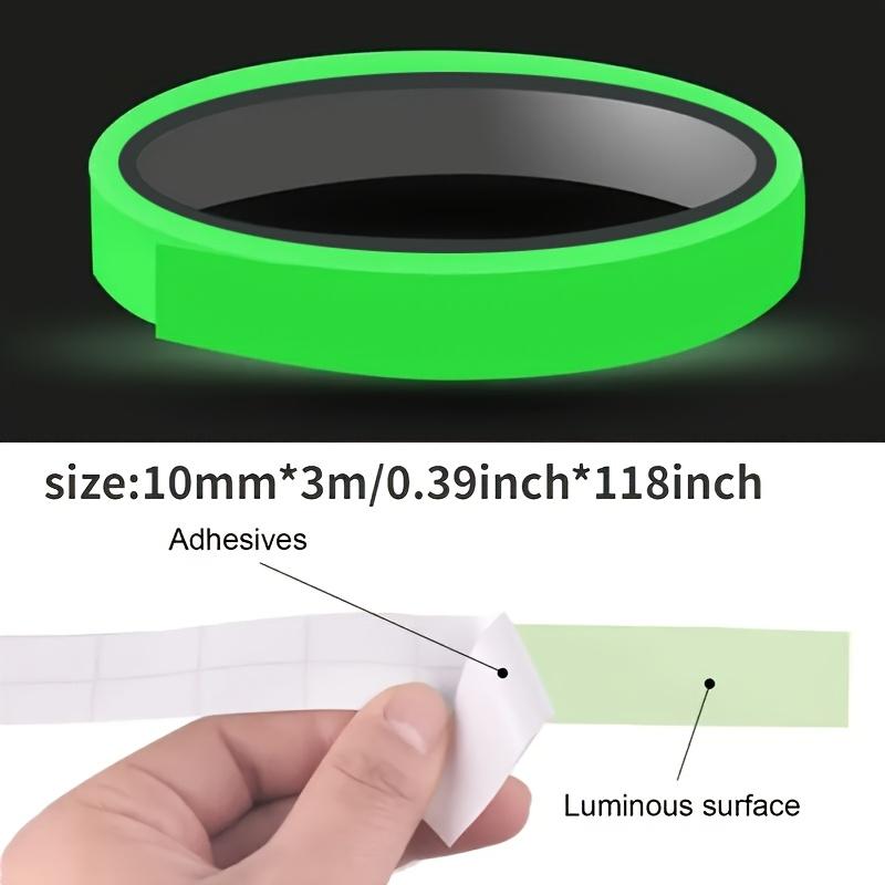 Glow-In-The-Dark Tape Adhesive Tape for Night Visibility Safety Warning Tape for Security and Home Decor