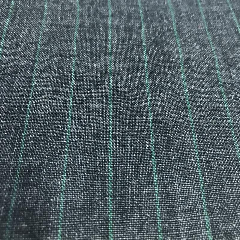 Sustainable Skin-friendly Woven Linen Stripe Fabric In Sock 156gsm 137CM Easy-care Pure Stripe Linen Fabric for Shirt Clothes