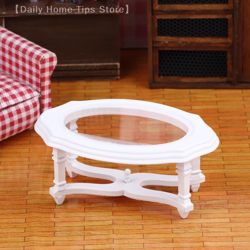 1/12 Dollhouse Simulation Coffee Table Model Dollhouse Living Room Furniture Decoration Micro Scene Construction Props