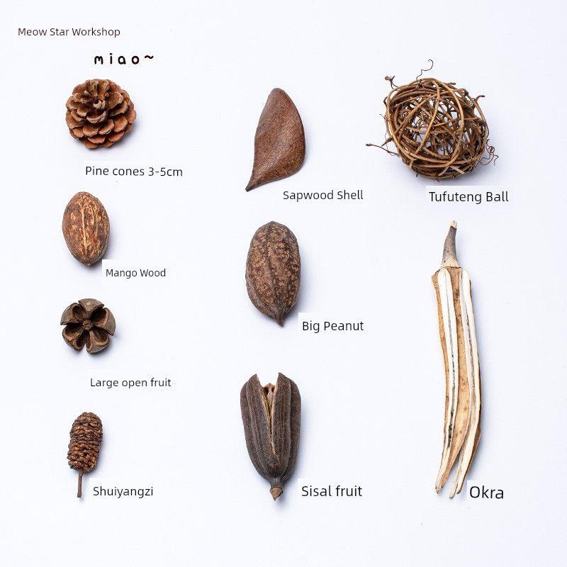 

Cat Fengrong Dried Fruit Toy ACORN Pine Nut Pet Natural Plant Fengrong Rabbit Tail Grass Wheat Kitten 20 sticks of rabbit-tail grass