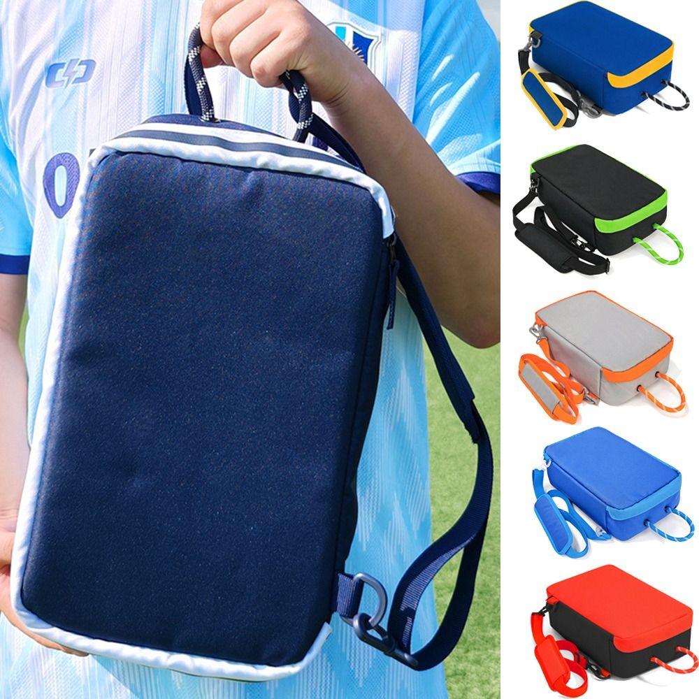 Single Shoulder Portable Shoe Bag Cuboid Shape Nylon Shoe Crossbody Bag  Outdoor