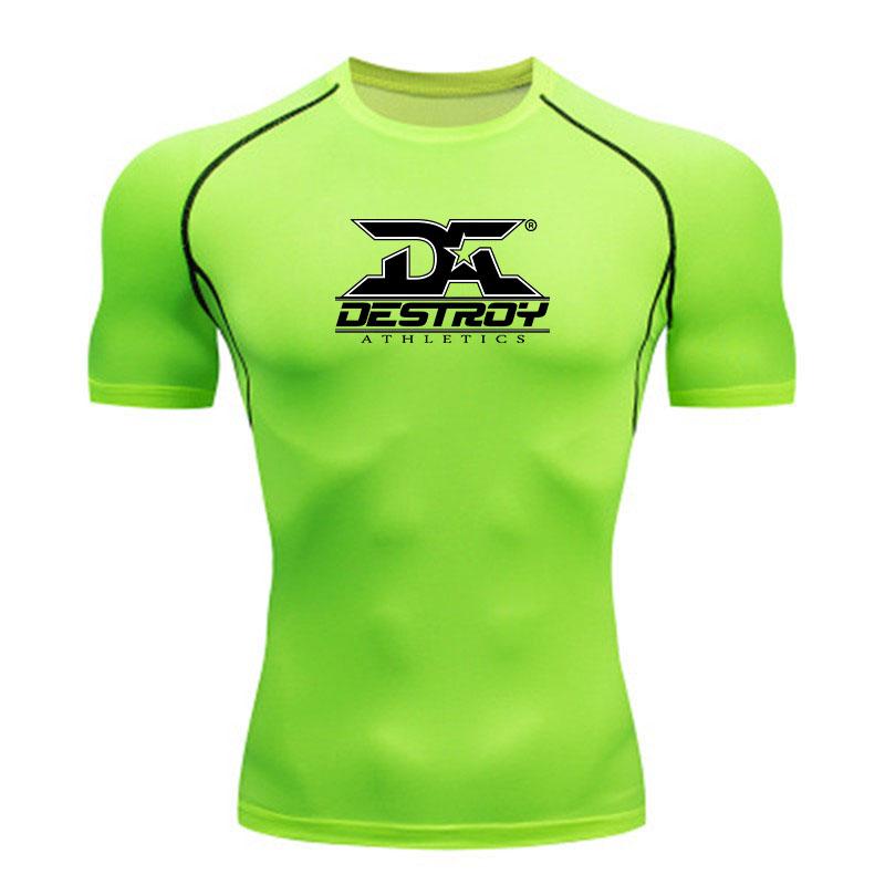 Men's Quick Dry Compression Workout T-Shirt, Breathable Elas