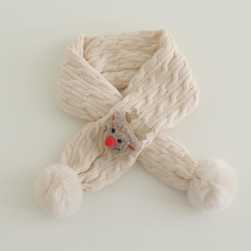 Children's Autumn & Winter Pom-Pom Knit Scarf - Warm, Cute, Cold-Proof Neck Protector