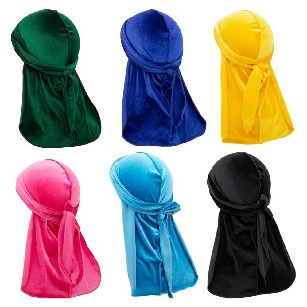 Breathable Pirate Hat Long Tail Head Wrap Fashion Head Scarf  Hair Accessories