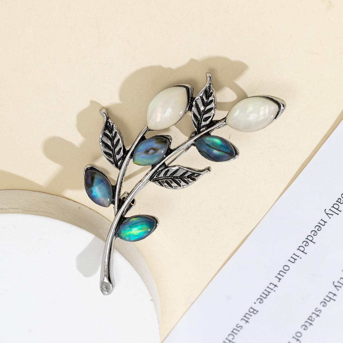 

Натуральный перламутровый ракушка в форме ветви брошь кулон для элегантных очаровашек женская брошь ювелирное изделие подарок 57x26 мм 57x26mm