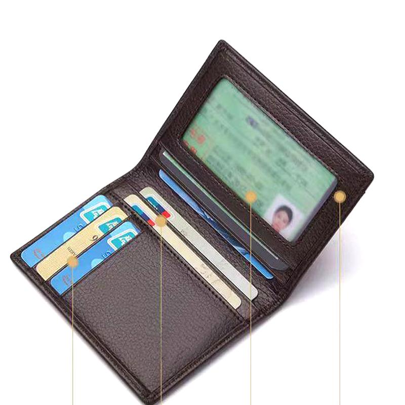 Genuine Leather Mini Card Holder Fashionable and Ultrathin Men's Card Bag, Personalized and Trendy Card Clip