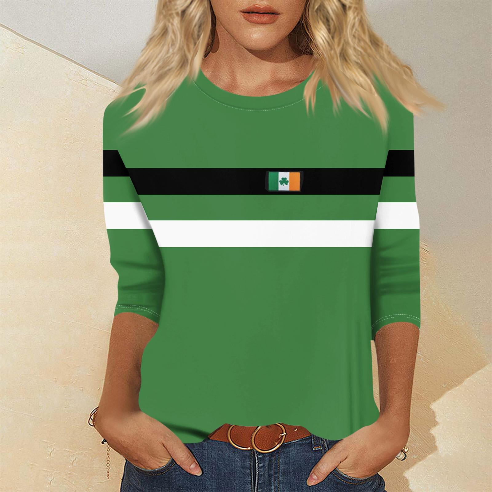 

Жіноча мода повсякденний одяг із сімома рукавами. Пуловер з принтом Pa M