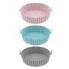 3pcs Round Fryer Silicone Liners Reusable Non Stick Fryer Silicone Pot Liner Reusable Baking Tray