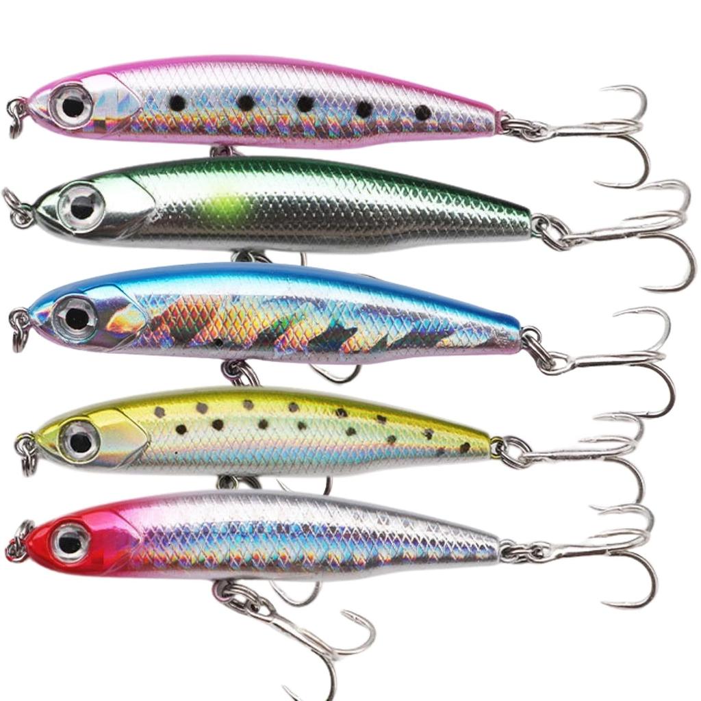 Bathbath Seabass Lure Set Sinking Pencil 75mm 13g 5 Color Shinpen Small Flounder Blue Fish Long Cast Shot Hiramaasa Heavy Big Breakwater Shore