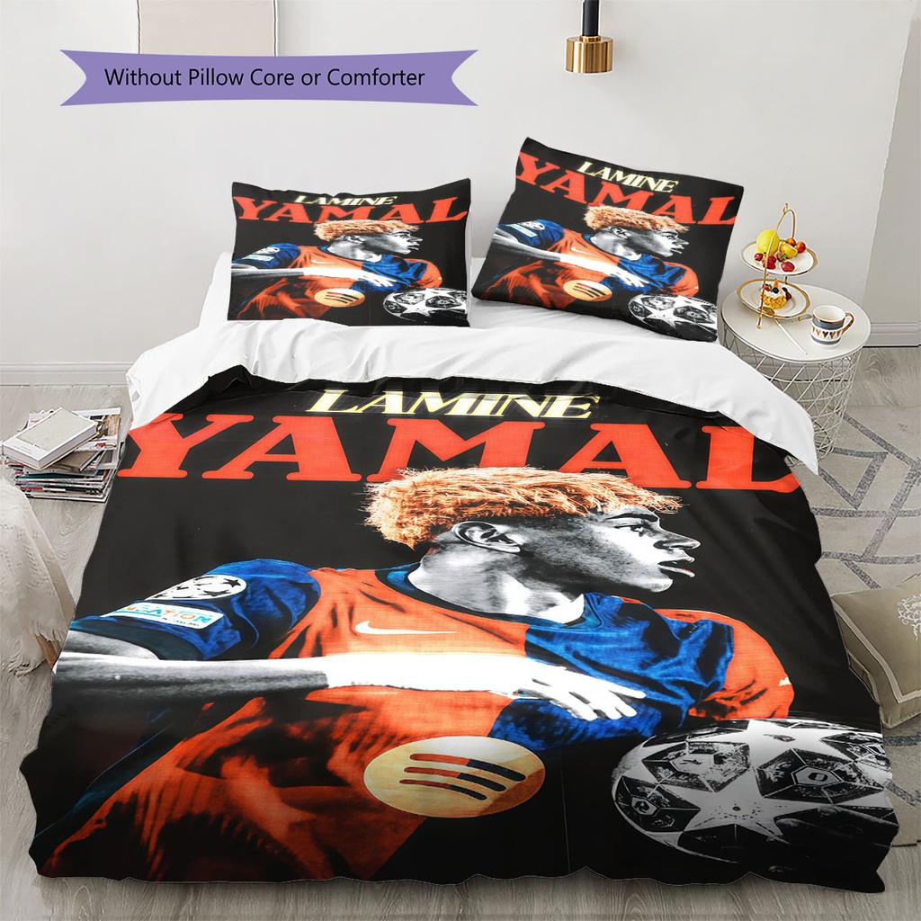 Lamine Yamal Dream Bedding Quilt Set Quilt Cover Pillowcase Home Decoration Birthday Gift (1 * duvet cover + 2 * pillowcase, without core)