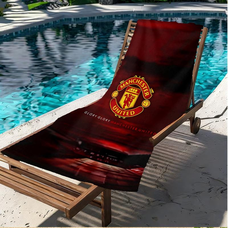 Football United F.C Print Beach Towel, Versatile Lightweight Absorbent Beach Towel for Pool Surf Yoga Bathroom, Perfect Birthday Holiday Gift