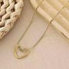 C237 Elegant Heart Pendant Necklace for Women - Simple, Sweet, and Versatile Clavicle Chain with a Light Luxury Feel