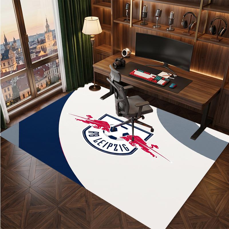 RB Leipzig Football Print Crystal Velvet Rug, Comfortable Water Absorbent Non Slip Indoor Floor Carpet