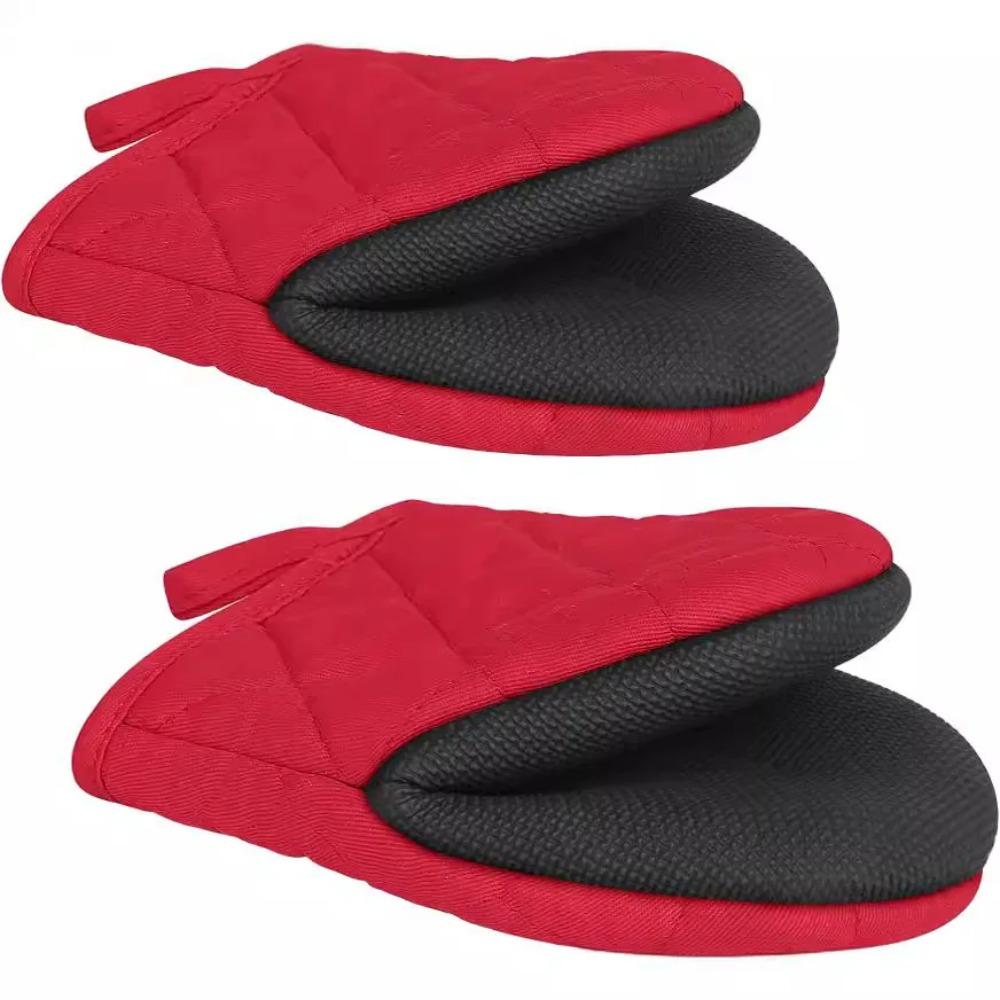 Guanti da forno antiscottatura resistenti al calore antiscivolo per forno microonde, spessi per barbecue, cottura al forno, accessori da cucina