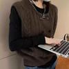 High Grade Sense Twist Sweater Vest Cardigan Women Sweater Autumn Winter New Style Layered Knitted Sleeveless Vest Top