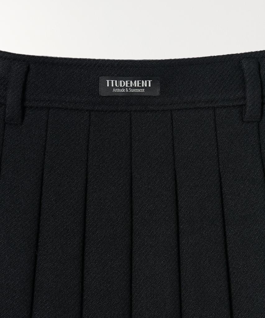 Tudument Tailored Wool Mini Skirt Black