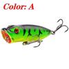1Pcs Topwater Popper Fishing Lure 65Mm 12G Hard Wobbler For Bass Pike Carp Freshwater