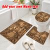 Personalized Eminem 3Pcs Flannel Toilet Mat Set Custom Text Bathroom Rug Non Slip