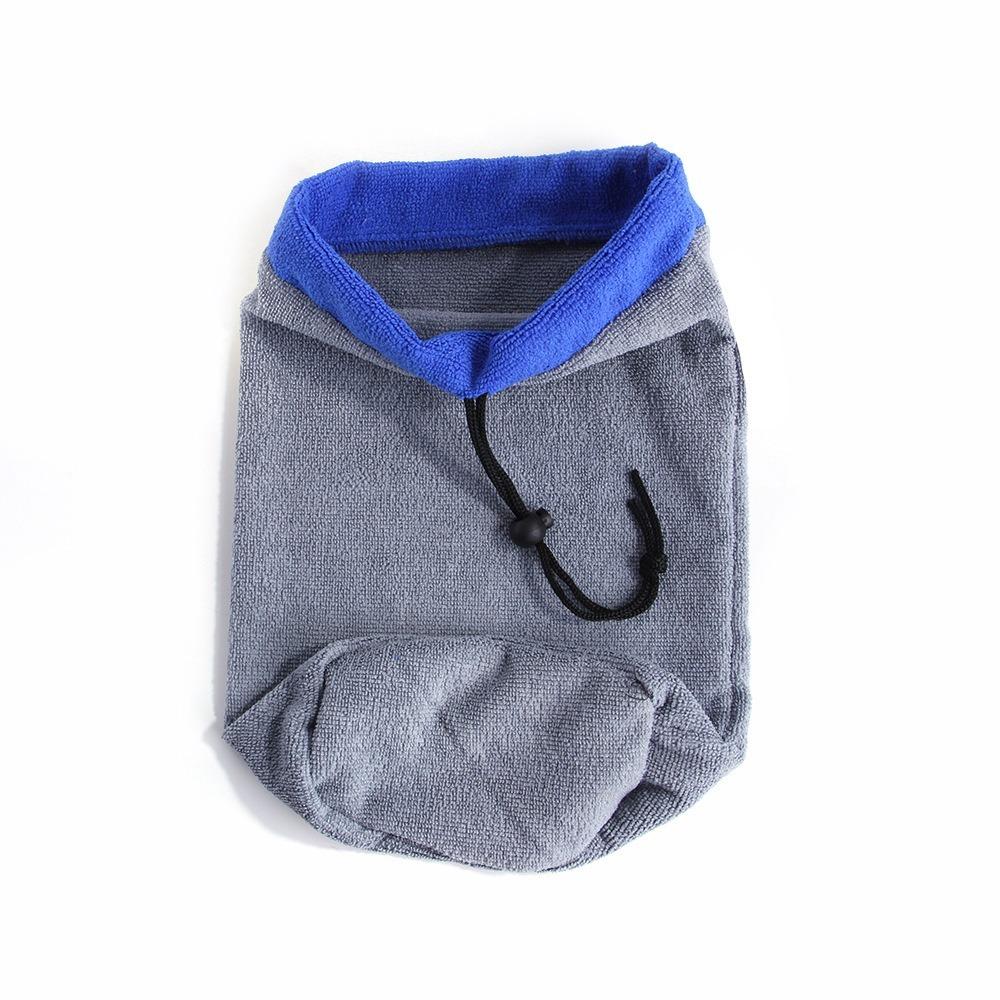 Soft Pet Bath Towel Bag Adjustable Ferret  Sleeping Bag Hamster Outdoor Bag  After Bath Care серый