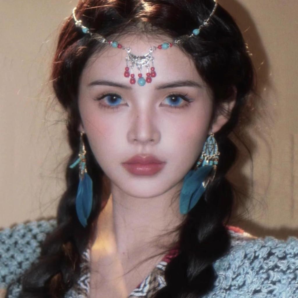 Bohemian Princess Tassel Forehead Pendant - Exotic Ethnic Style Hair Accessory