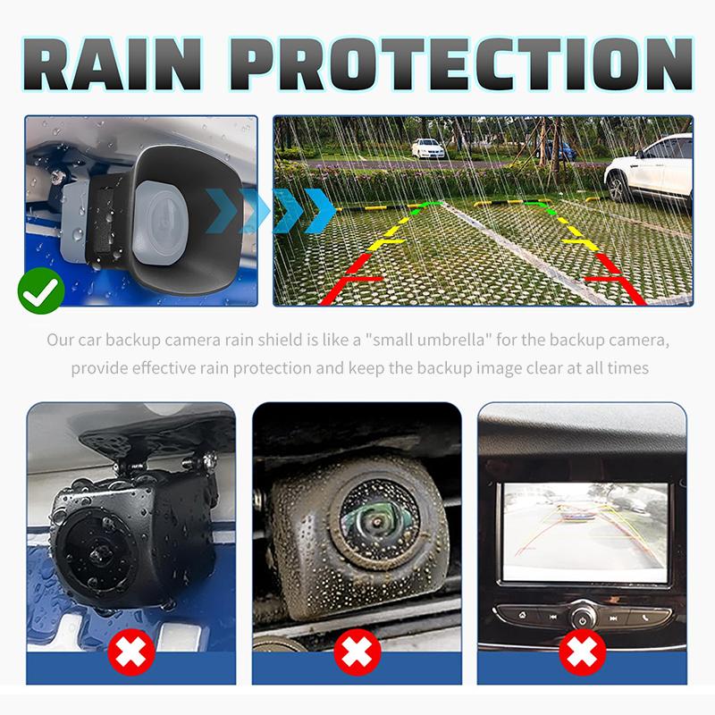 Universal Backup Camera Rain Shield Silicone Housing for Cars Waterproof Rear View Lens Cover Snowproof Dustproof