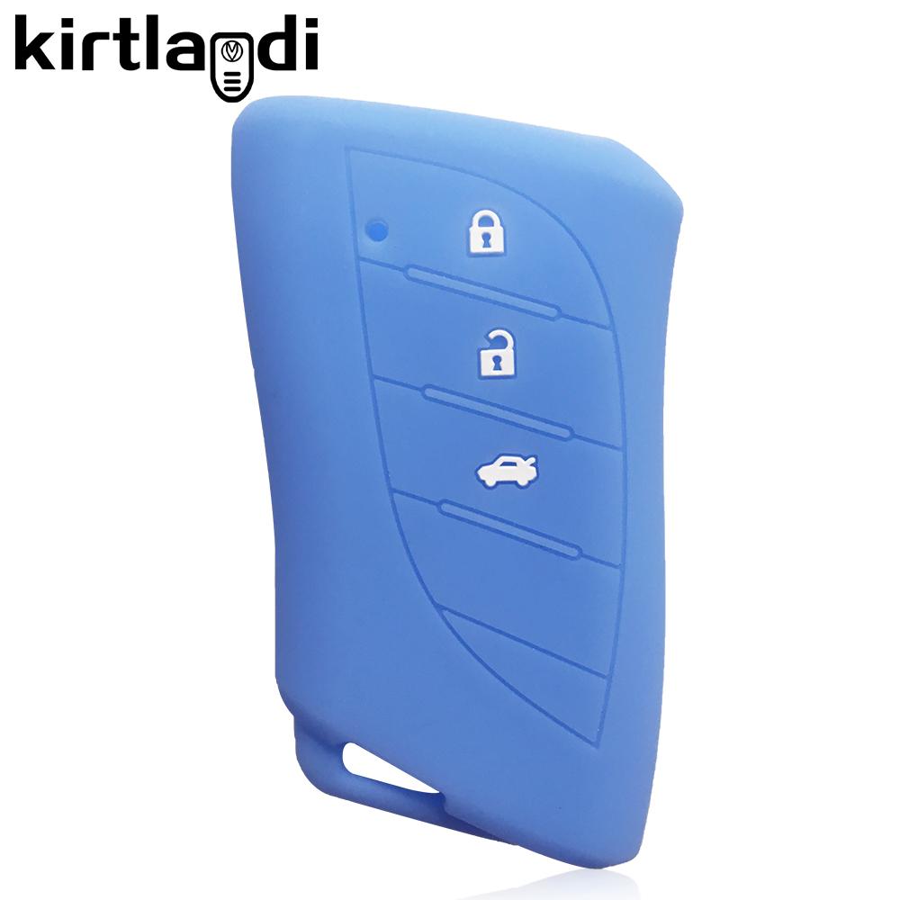 Silicone Key Case Car Key Cover Shell for Lexus ES NX GS RX UX250 UX260 ES350 2019 2020 3/4 Button Remote Key Holder Keychain