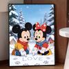 Disney Diamond Art Painting Kit 5D Diamond Mickey Minnie Love Painting Dot Art Gemstone Crystal Paint Diamond Home Wall Decor