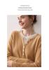 Women's Color Block Cashmere Sweater - 2025 Autumn/Winter Collection - Half-Open Round Neck Pullover