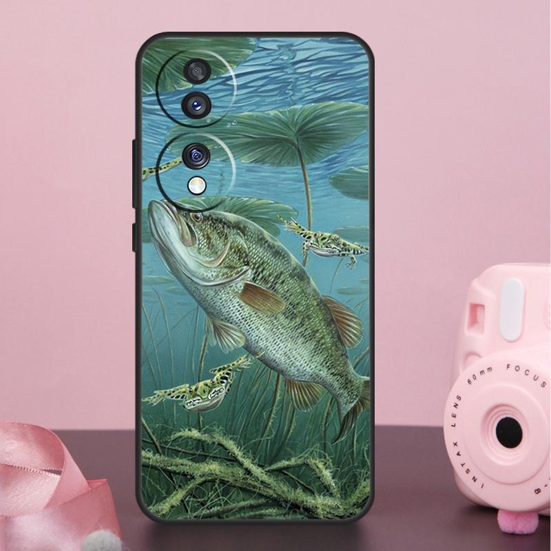 Bass Fishing Lake Fisherman Case For Honor 400 200 Pro 50 70 90 X9a X9b X9c X9d X8b X8c Win Magic 8 Pro 5 6 7 Lite Cover