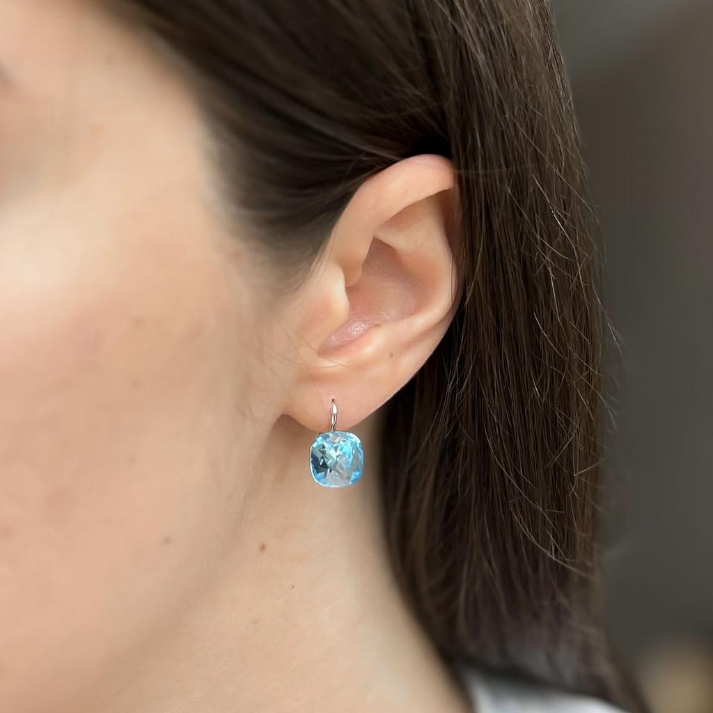 Срібні сережки з фіанітами (60001724)