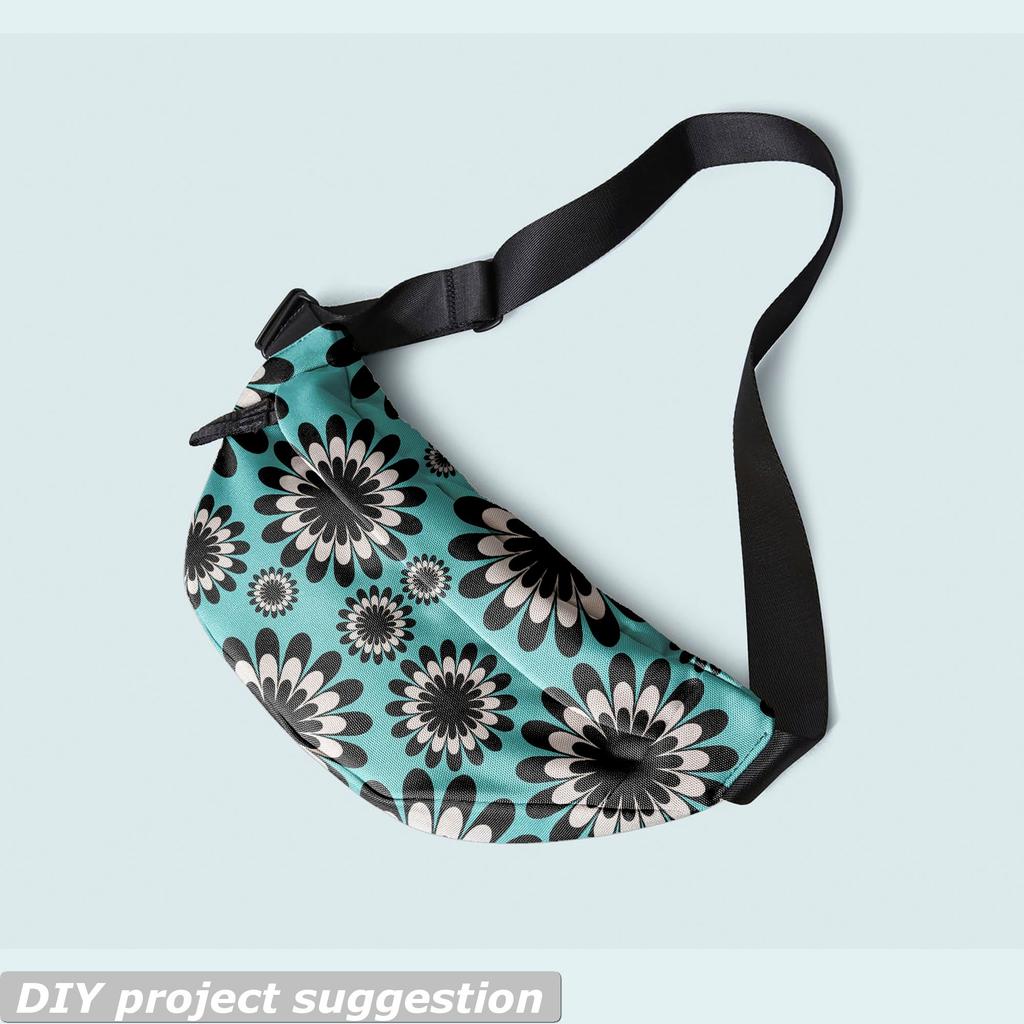 Outdoor Dekostoffe Oxford - Motiv  Schwarze Und Weiße Blumen I Dr044