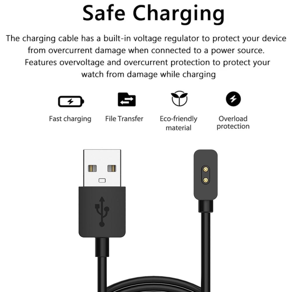Magnetic Charger for Redmi Watch 5 Active/Lite Mi Band 8/9 Pro Mi Band 8/9 Active Universal USB Charging Cable for Watch 4 5 6 100cm