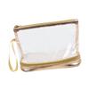 Clear Makeup Bag Portable Toiletry Bag with Zip PVC Cosmetic Pouch for Travel Daily Use Easy Access Metal Color