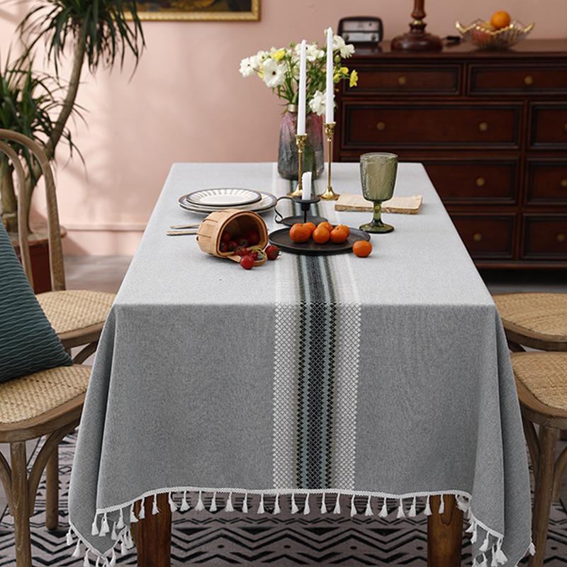 

Simple Tablecloth Fabric Three-Dimensional Embroidery Fringed Lace Cover Cloth Dining Table Cloth Tablecloth Table Mat 90*90cm