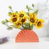 Fan-shaped Art Vase Flowerpot Ceramic Hydroponic Vase Flower Arrangement Home Decor Desktop Ornaments Garden Decoration