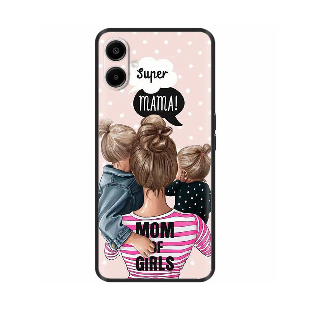 For Samsung Galaxy A06 Back Cover Soft Black Print Silicone Bumper Phone Case for Samsung Galaxy A06 A05 A04 Cases Fundas Coque