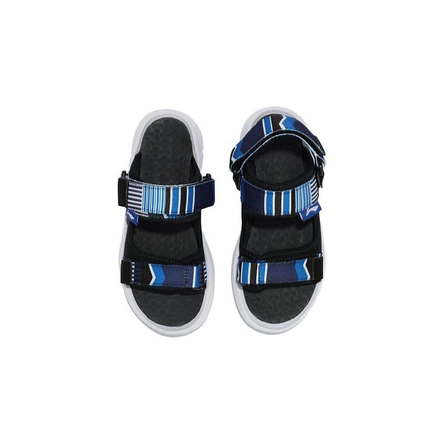 Li Ning Pohodlné všestranné dětské sandály Dětská obuv Černá Modrá YKUQ016-5
