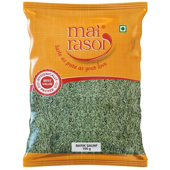 MAI RASOI Fennikelfrø/Saunf Barik/Små Hele 100 gram