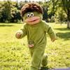 Pyjama Monstre à Grande Bouche pour Enfants Pyjama Drôle Doublé Polaire Corail Pyjama à Capuche Dessin Animé Nouveau pour Enfants