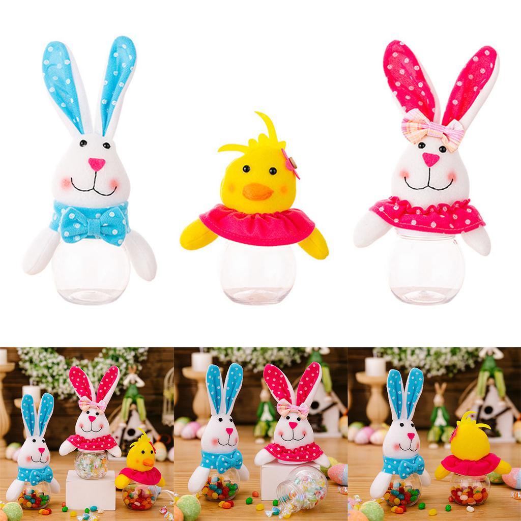 Transparent Easter Candy Box Candy Holder with Lid for Easter Celebrations Versatile Decoration for Various Gatherings
